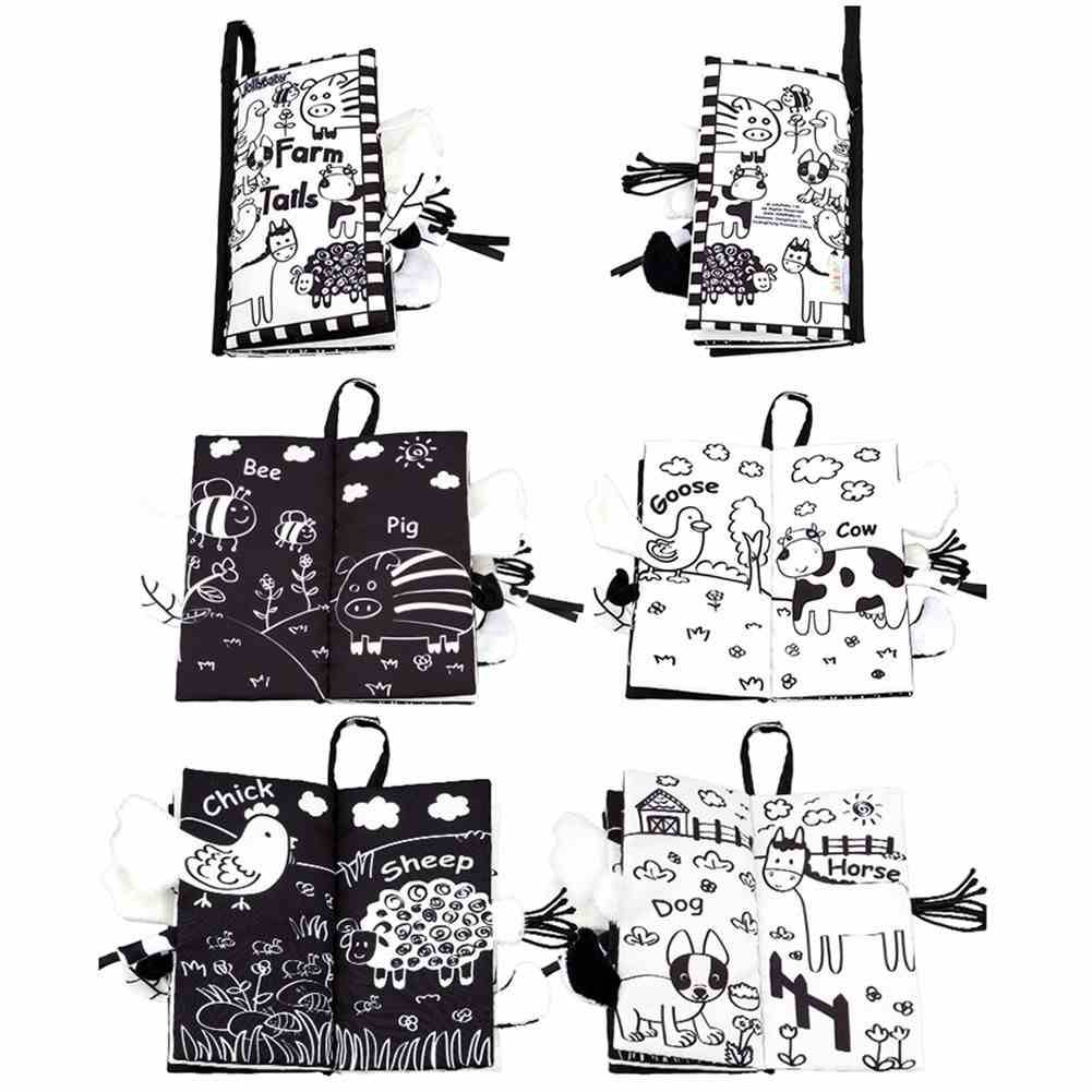 Black and White Soft Cloth Books for Babies Black and White Soft Cloth Books for Babies Toys