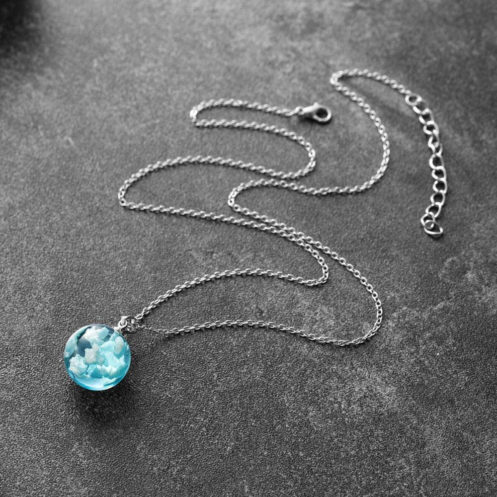 Blue Sky Cloud Resin Necklace Blue Sky Cloud Resin Necklace Accessories
