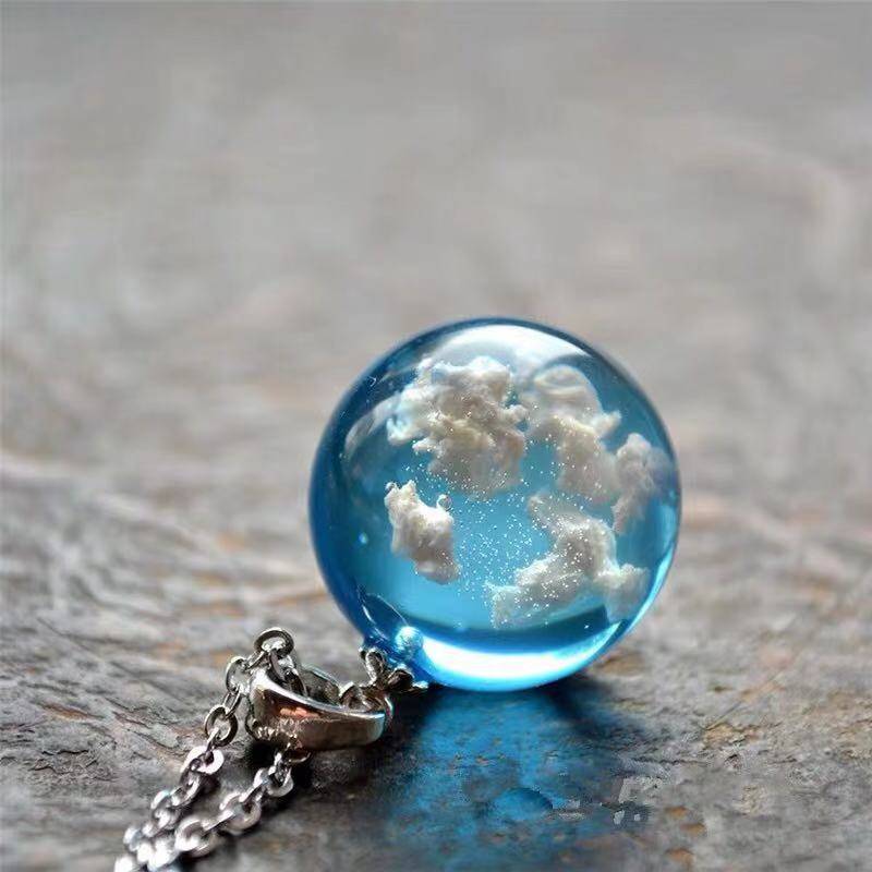 Blue Sky Cloud Resin Necklace Blue Sky Cloud Resin Necklace Accessories