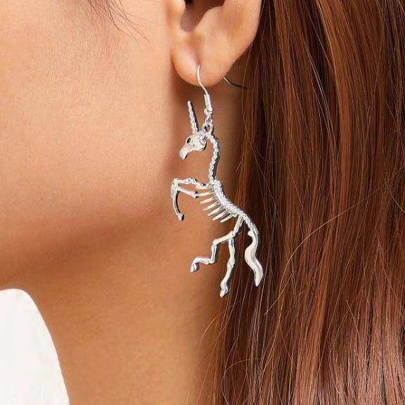 Unicorn Skeleton Earrings Unicorn Skeleton Earrings Accessories