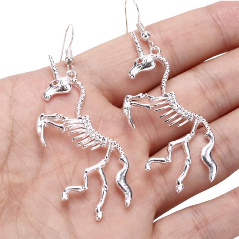 Unicorn Skeleton Earrings Unicorn Skeleton Earrings Accessories