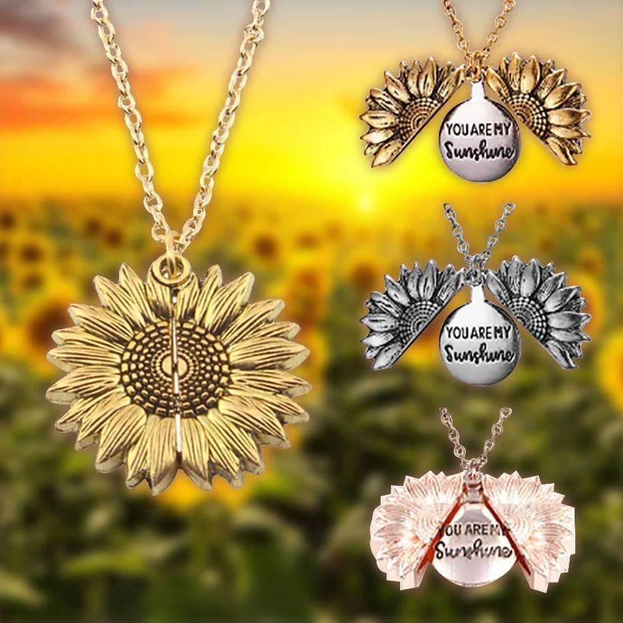 You Are My Sunshine Sunflower Pendant Necklace You Are My Sunshine Sunflower Pendant Necklace Accessories