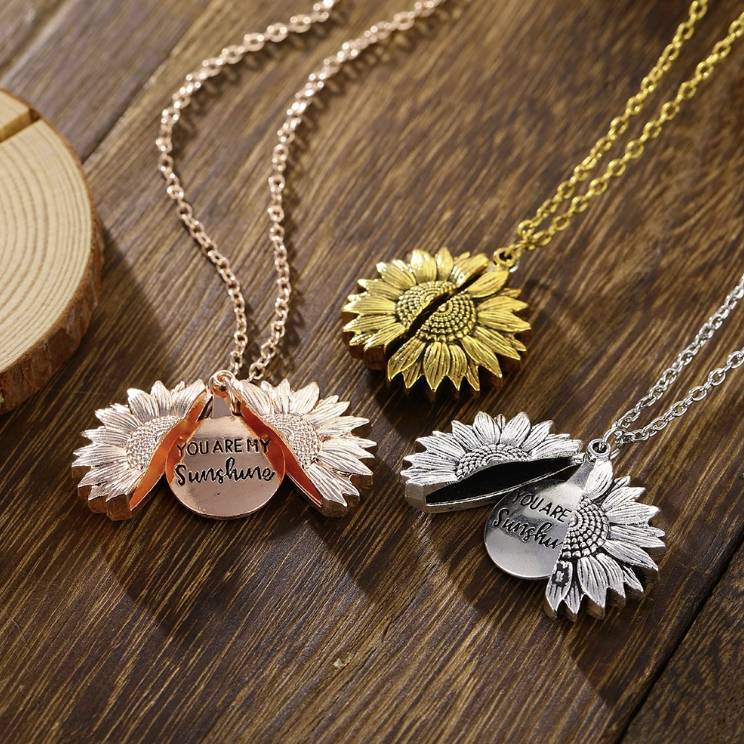 You Are My Sunshine Sunflower Pendant Necklace You Are My Sunshine Sunflower Pendant Necklace Accessories