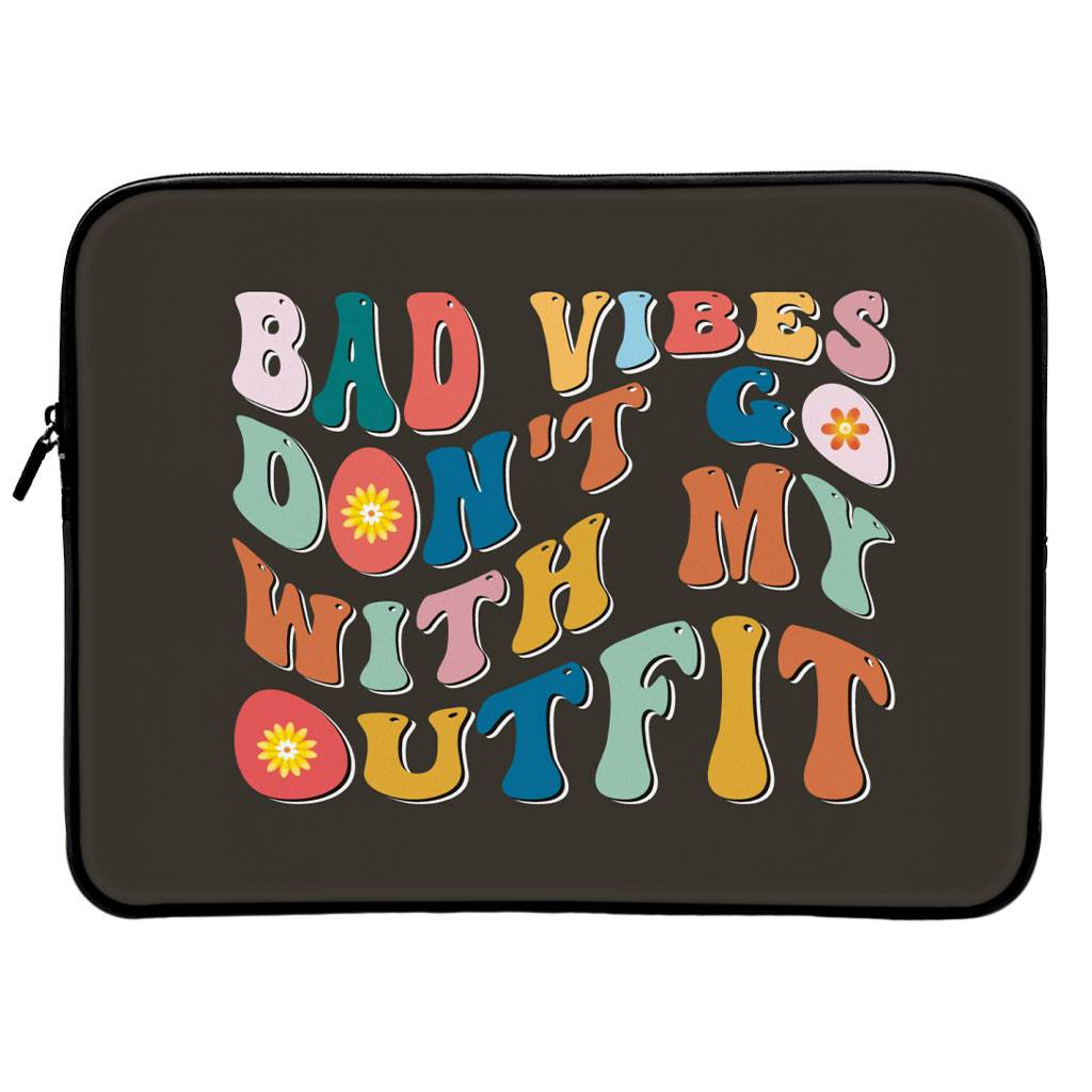 Bad Vibes Dell 16″ Sleeve – Cool Design Laptop Sleeve – Themed Laptop Sleeve with Zipper Bad Vibes Dell 16