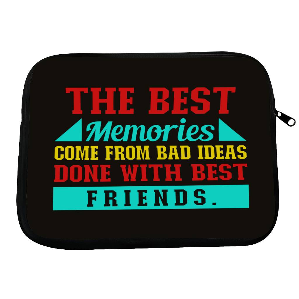 Best Friend Quotes HP 16″ Sleeve – Funny Design Laptop Sleeve – Graphic Laptop Sleeve with Zipper Best Friend Quotes HP 16