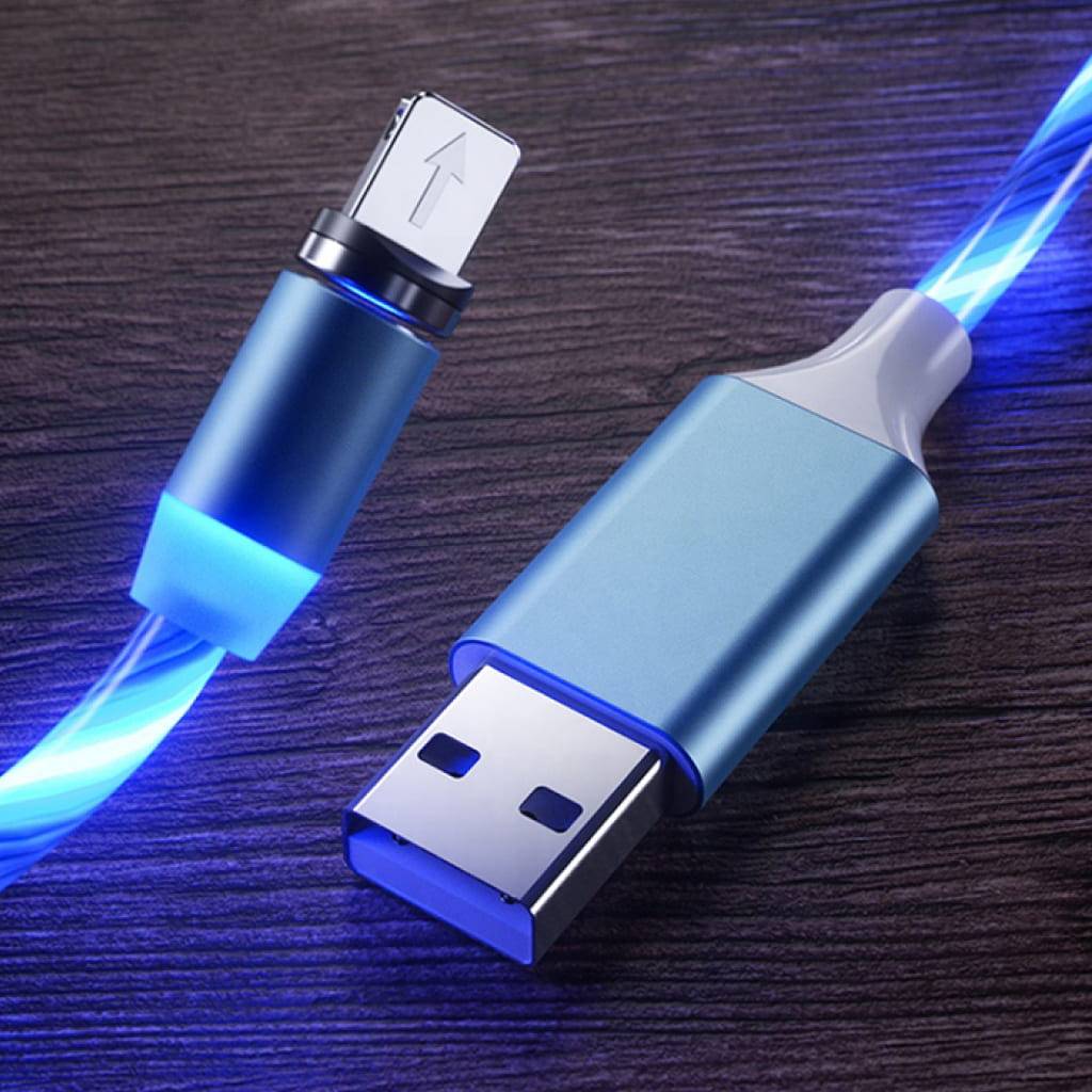Blue LED 3-in-1 USB Charging Cord Blue LED 3-in-1 USB Charging Cord