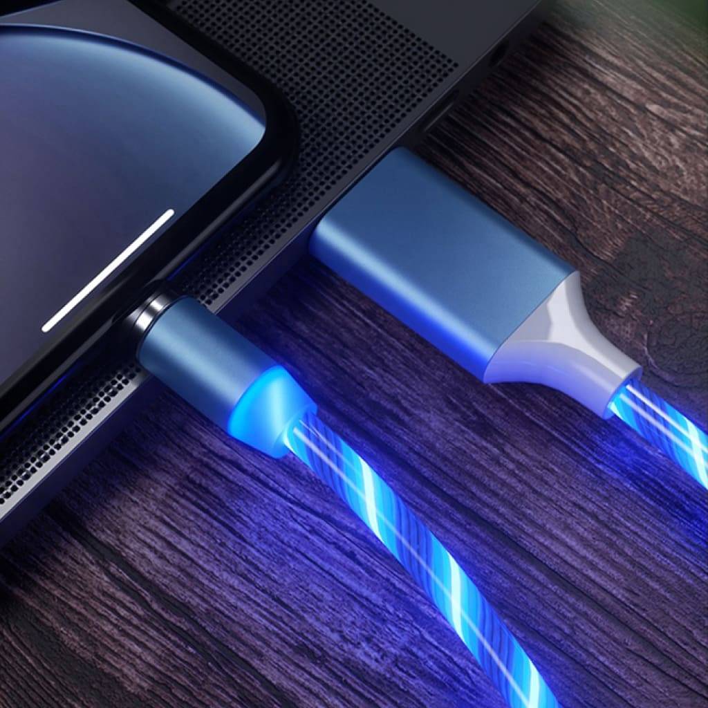 Blue LED 3-in-1 USB Charging Cord Blue LED 3-in-1 USB Charging Cord