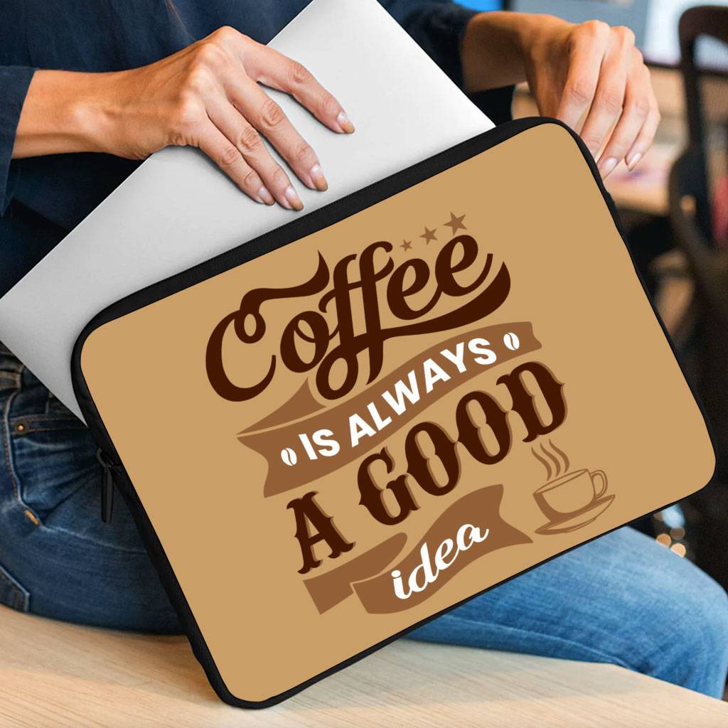 Coffee MacBook Air 14″ Sleeve – Creative Laptop Sleeve – Themed MacBook Sleeve Coffee MacBook Air 14