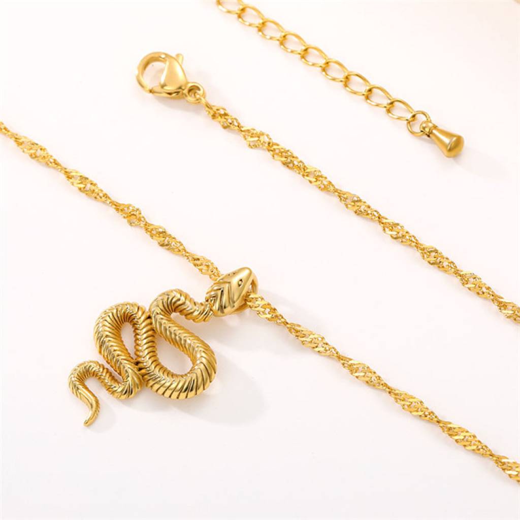 Snake Shaped Pendant Necklace Snake Shaped Pendant Necklace