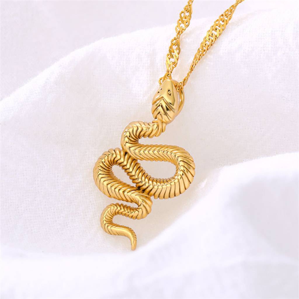 Snake Shaped Pendant Necklace Snake Shaped Pendant Necklace